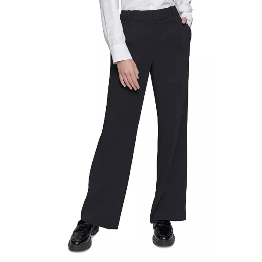 KARL LAGERFELD  Women's Black Pants Formal Casual Black 10 Hook‎ Close W/Zipper